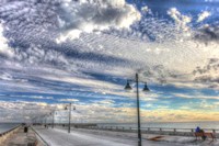 White Street Pier And Sky Fine Art Print