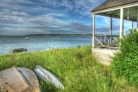 CC Porch And Boats Fine Art Print