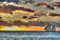 Key West Clipper Sunset I Fine Art Print