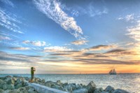 Key West Lone Figure Sunset Fine Art Print
