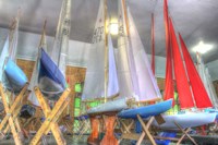 Model Sailboat Clubhouse Fine Art Print