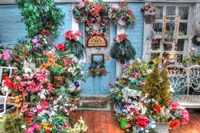 Plastic Flowers Welcome Framed Print