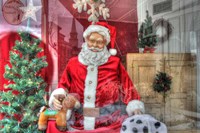 Santa Store Window Fine Art Print