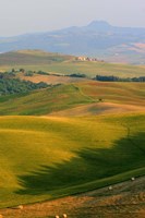 Tuscan Vertical Distant Hill Castle Fine Art Print
