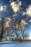 Winter Home Vertical Fine Art Print