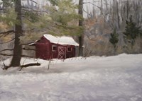 Cabin in Winter Fine Art Print