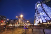 Champs Elysees At Christmas Fine Art Print