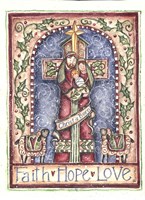 Faith Hope Love Cross Nativity Fine Art Print