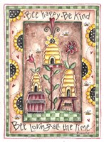 Bee Happy Bee Kind Fine Art Print
