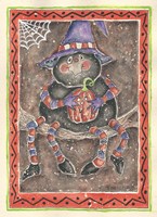 Spider Holding Pumpkin Fine Art Print