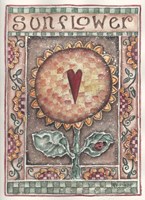 Sunflower with Heart Fine Art Print
