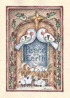 Peace on Earth Doves and Nativity Fine Art Print