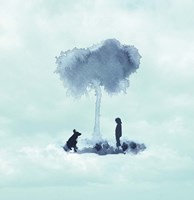 A Boy And His Dog Fine Art Print