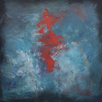 Dance Red on Blue Fine Art Print