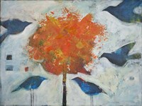 Five Birds And Maple Fine Art Print