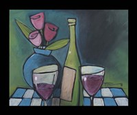 Wine And Flower Fine Art Print