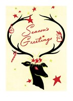 Holiday Reindeer & Sleigh Fine Art Print