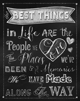 Best Things Chalkboard Fine Art Print