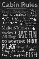 Chalkboard Cabin Rules Fine Art Print
