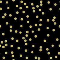 Black Golden Round Confetti Fine Art Print