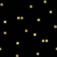 Black Golden Squares Confetti Fine Art Print