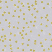 Grey Linen Golden Round Confetti Fine Art Print