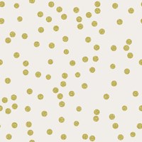 Light Cream Golden Round Confetti Fine Art Print