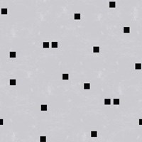 Linen Gray Black Squares Confetti Fine Art Print