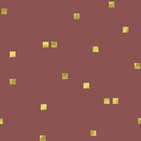 Marsala Golden Squares Confetti Fine Art Print