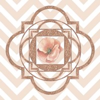 Persian Rose Gold Quatrefoil Fine Art Print