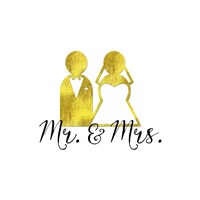 Wedding Couple Mr Mrs Fine Art Print