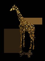1 Gold Giraffe Fine Art Print
