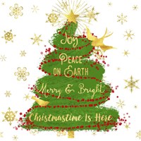 Joy Christmas Tree Fine Art Print