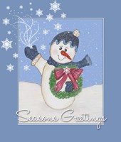 Snowman Greeting Fine Art Print