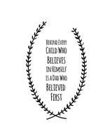 Dad Believed First - Son Fine Art Print