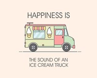 Ice Cream Truck Green Fine Art Print