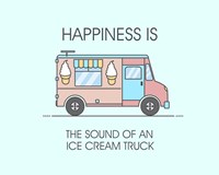 Ice Cream Truck Pink Fine Art Print