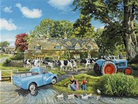 Crossing The Ford Fine Art Print