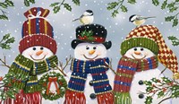 Snowman Trio Fine Art Print
