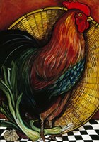 A Rooster In The Kitchen Fine Art Print