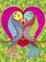 Lovebirds in Colour Fine Art Print