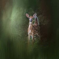 Woodsy Summer Fawn Fine Art Print