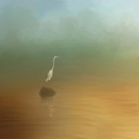 Egret at Sea Fine Art Print
