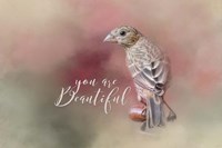 You Are Beautiful with words Fine Art Print