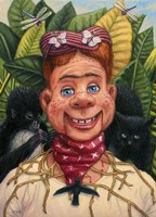 Howdy Frida Doody with Thorns Fine Art Print