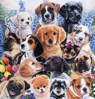 Puppy Collage Fine Art Print