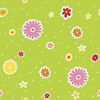 Summer Flowers and Stars I Fine Art Print