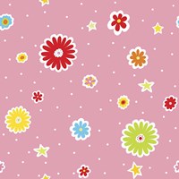 Summer Flowers and Stars II Fine Art Print