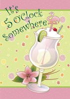 Flamingo Five O'clock Fine Art Print