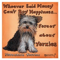 Yorkies = Happiness Fine Art Print